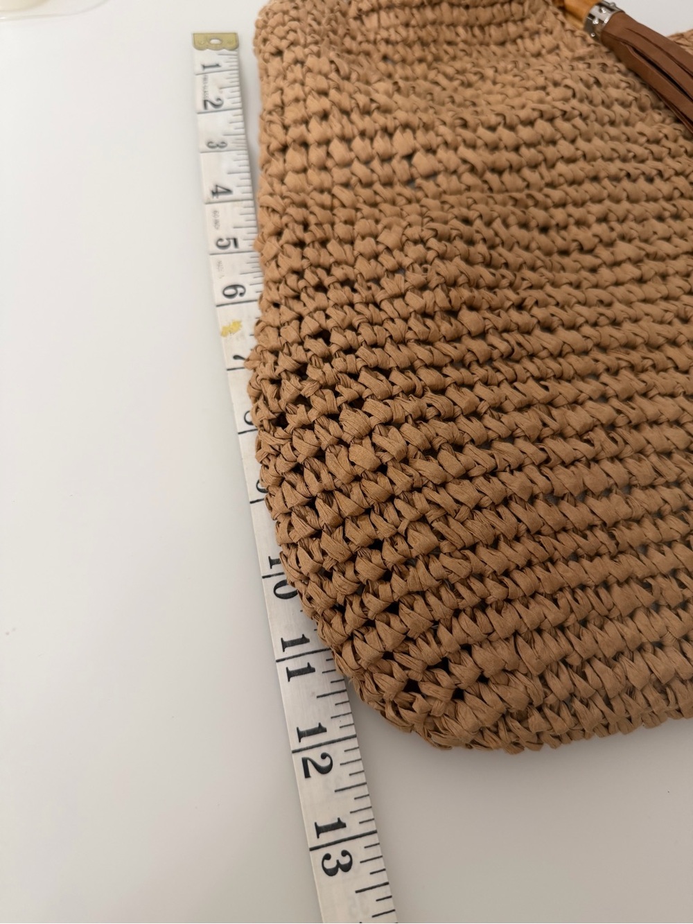 Tommy Bahama Brown Woven Tote with Tassel - Picture 7 of 14